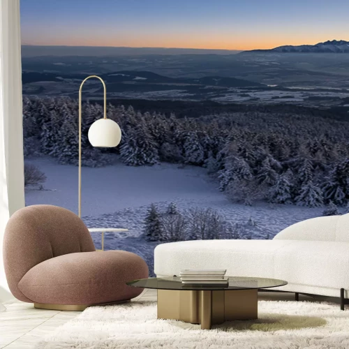 Fotobehang Berglandschap in de winter