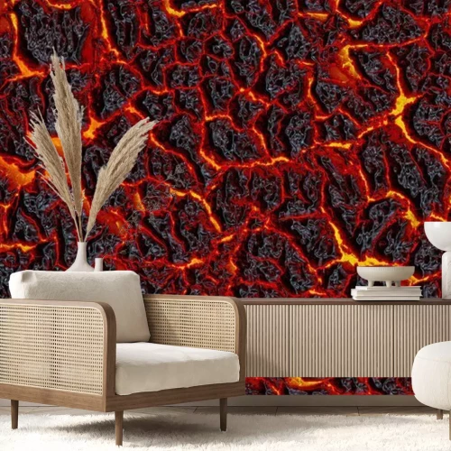 Fotobehang Stenen bij vulkanische lava