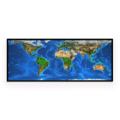 Poster Kleurrijke grafische wereldkaart