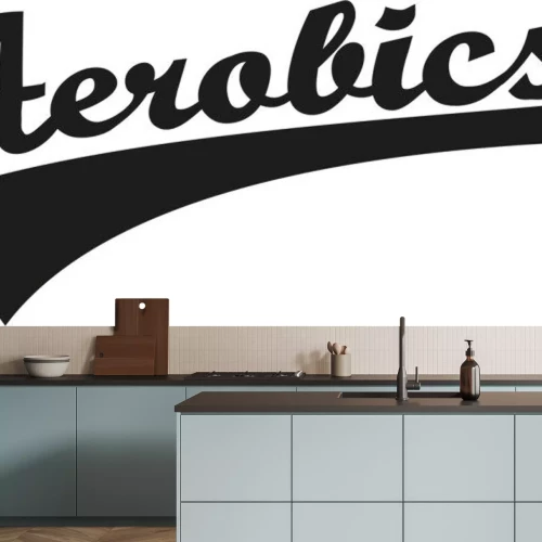 Sticker Aerobics woord retro