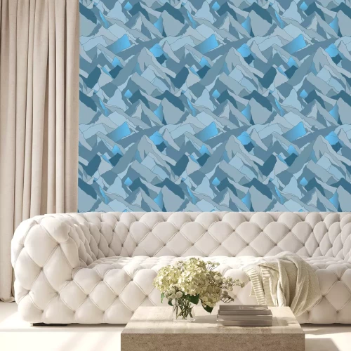 Behang Uitzicht op de bergtoppen