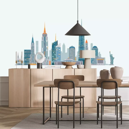 Sticker New York abstracte skyline