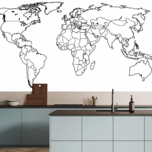 Fotobehang Echte wereldkaart