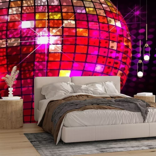 Fotobehang Muziek dans en discobal