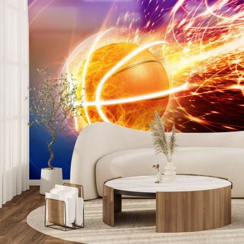 Sticker Brandende basketbal