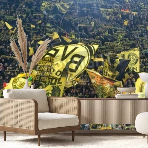 Fotobehang Dortmund-fans op de tribune