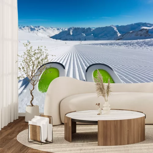 Sticker Ski's op skipiste