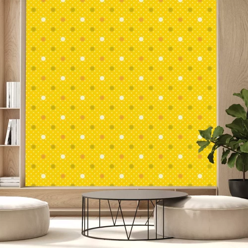 Sticker Vector Background # Patroon van de Stip, Mustard Yellow
