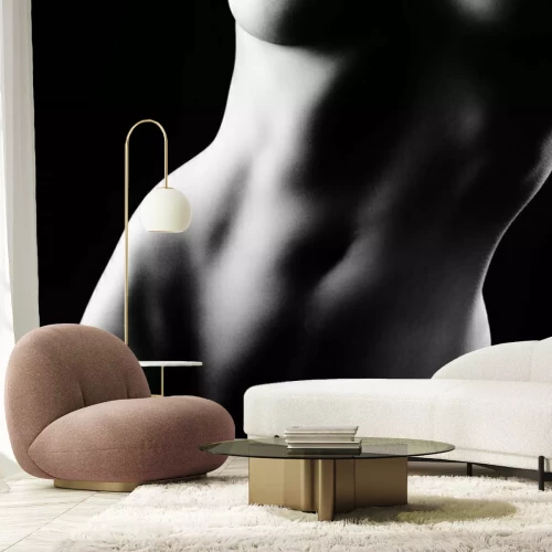 Fotobehang Slank, platte buik