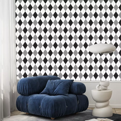 Behang Het patroon van Argyle