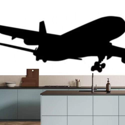 Sticker een passagiersvliegtuig