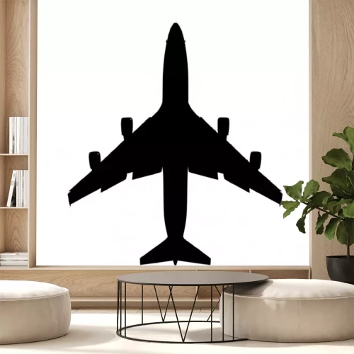 Sticker een vliegtuig
