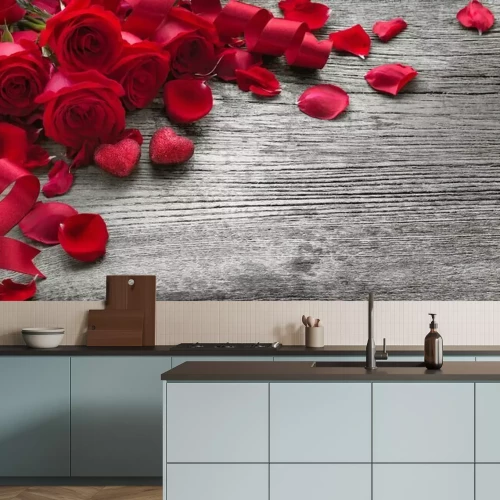 Sticker Rozen op een bord