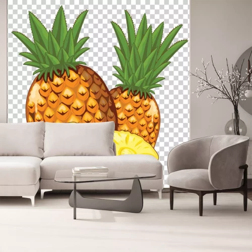 Sticker Exotische ananas eenvoudige afbeeldingen