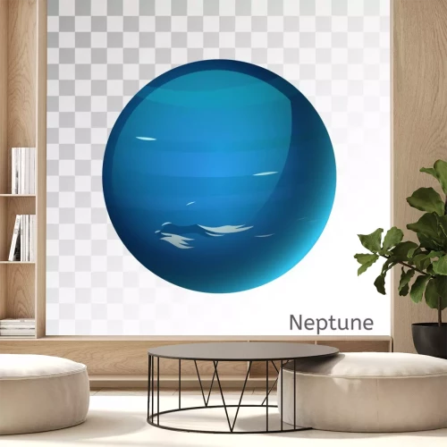 Sticker 3D-planeet Neptunus als vectorafbeeldingen