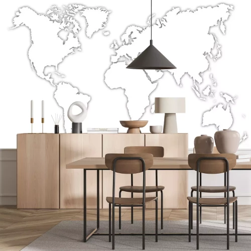 Sticker World Map - Shadow