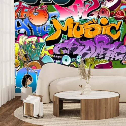 Fotobehang Kleurrijke graffiti