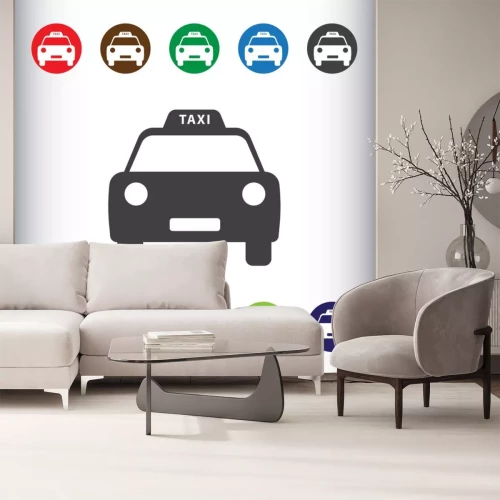 Sticker Taxi pictogram voor web en mobiel.