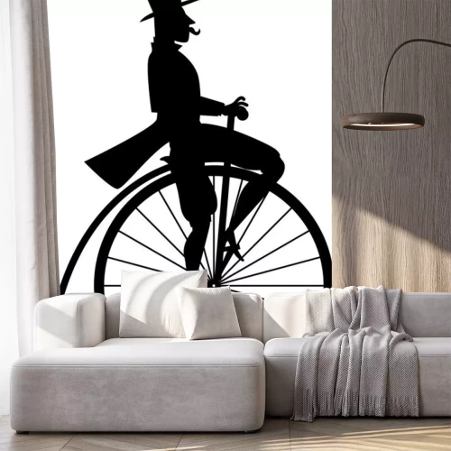 Sticker Circusartiest op een fiets