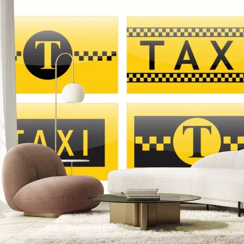 Sticker Taxi pictogram.