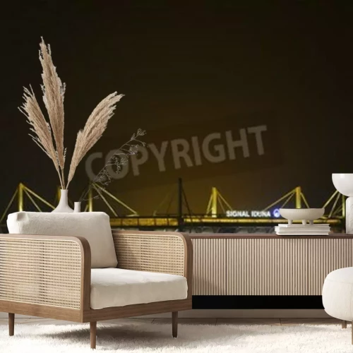 Fotobehang Westfalen stadion bij nacht