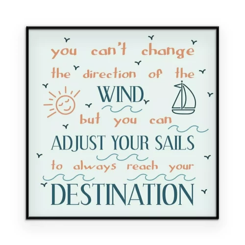 Poster Lettertype in nautische stijl