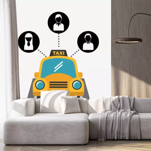 Sticker taxi service design 