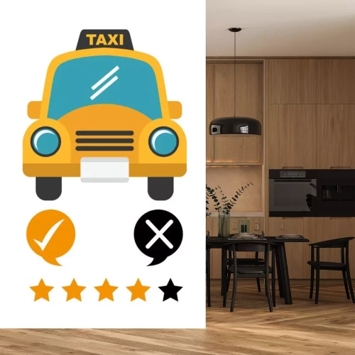 Sticker taxi service design 