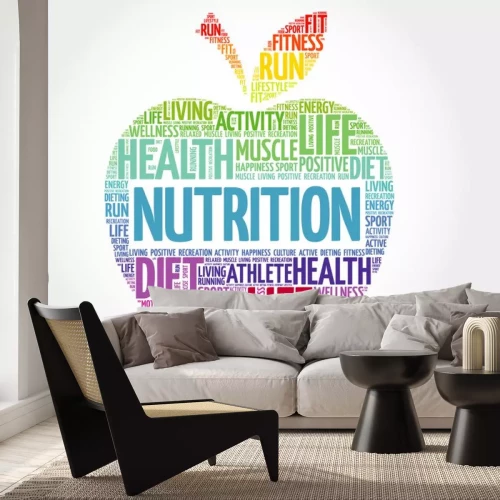 Sticker Appel met regenbooginscripties