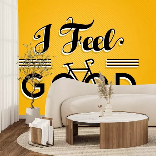 Sticker Bike-concept fiets retro poster een goed gevoel