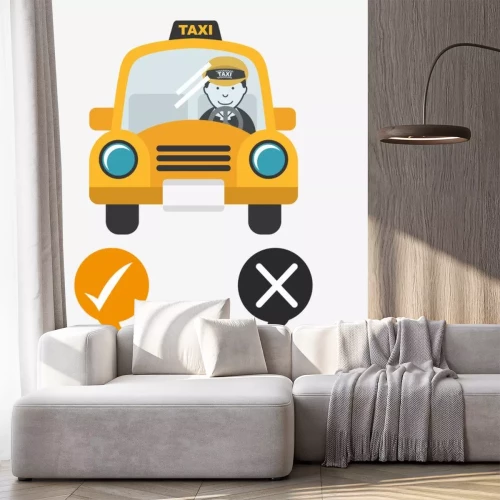 Sticker taxi service design 