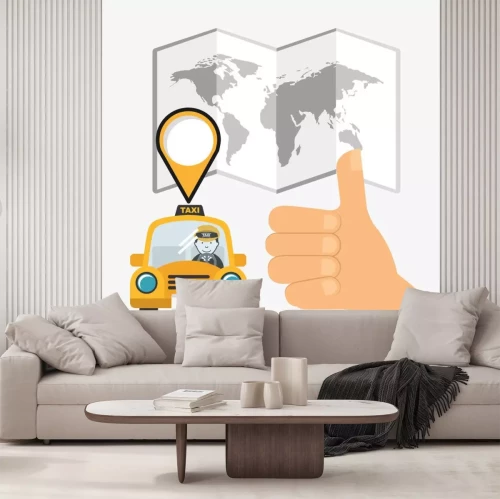 Sticker taxi service design 