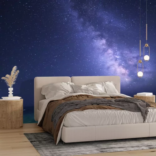 Sticker De Melkweg gezien vanaf het strand