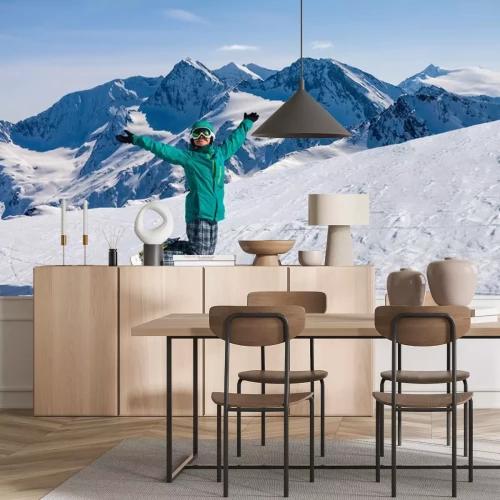 Sticker snowboarder, Solden, Oostenrijk, extreme winter sport