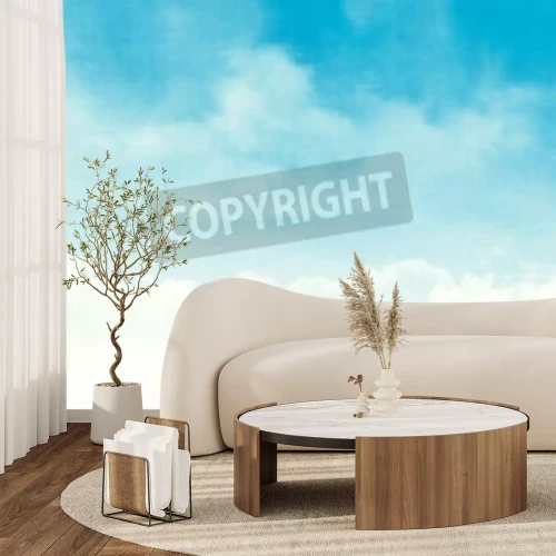 Fotobehang Lucht in blauwe tinten