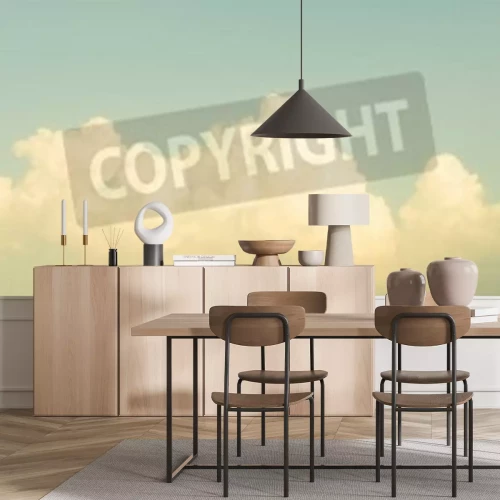 Fotobehang Wolken aan een grijze lucht