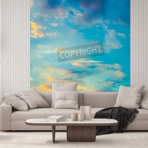 Fotobehang Kleurrijke lucht met wolken