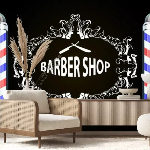 Fotobehang Kapperszaak bord