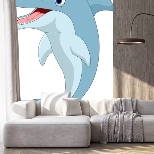 Sticker Cartoon funny dolfijn springen