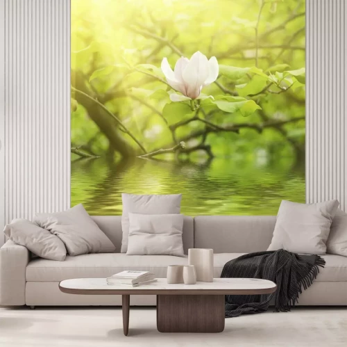 Sticker Magnolia over het water