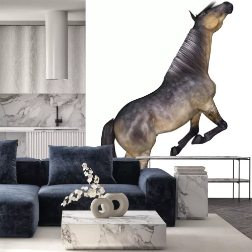 Sticker Een paard met zwarte hoeven