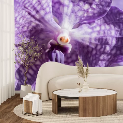 Sticker Gespikkelde orchidee in vergroting