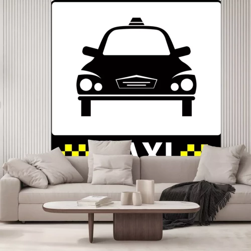 Sticker Taxi Icon Symbol