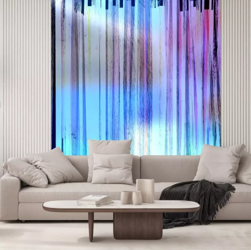 Sticker abstracte achtergrond ontwerp op houten korreltextuur