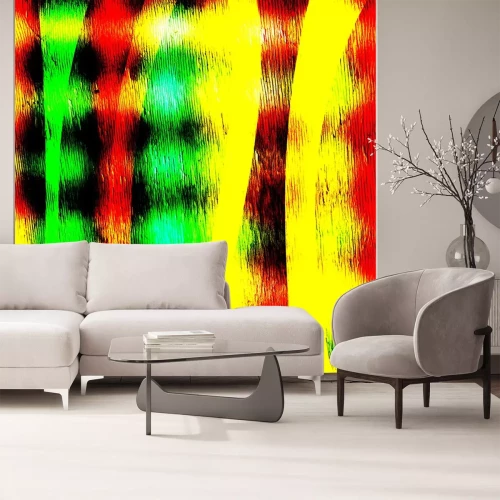 Sticker abstracte achtergrond ontwerp op houten korreltextuur