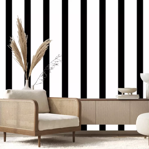 Sticker Rayures noires et blanches