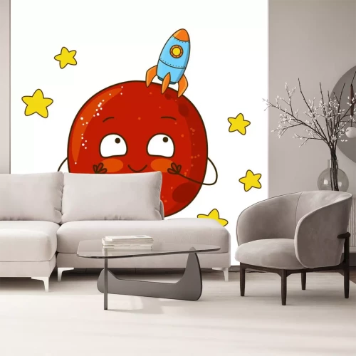 Sticker Baby planeten raket en sterren