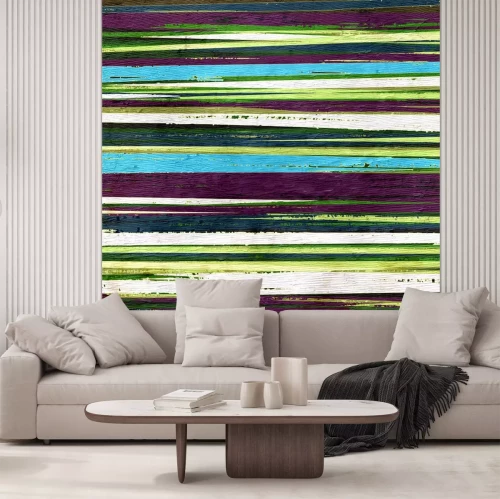 Sticker abstracte achtergrond ontwerp op houten korreltextuur