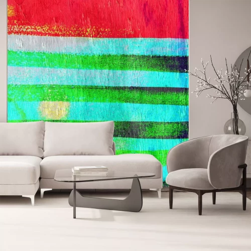 Sticker abstracte achtergrond ontwerp op houten korreltextuur