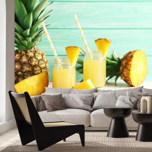 Sticker Ananas fruit en drankjes